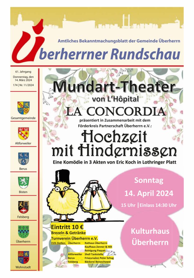 Überherrner Rundschau Titelblatt 11/2024