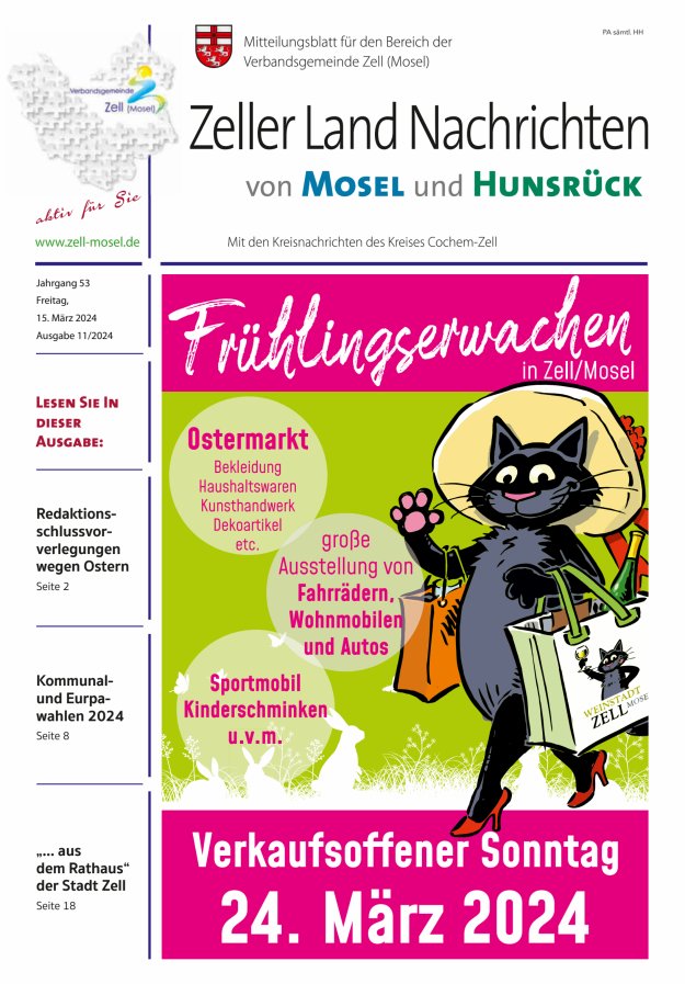 Zeller Land Nachrichten Titelblatt 11/2024