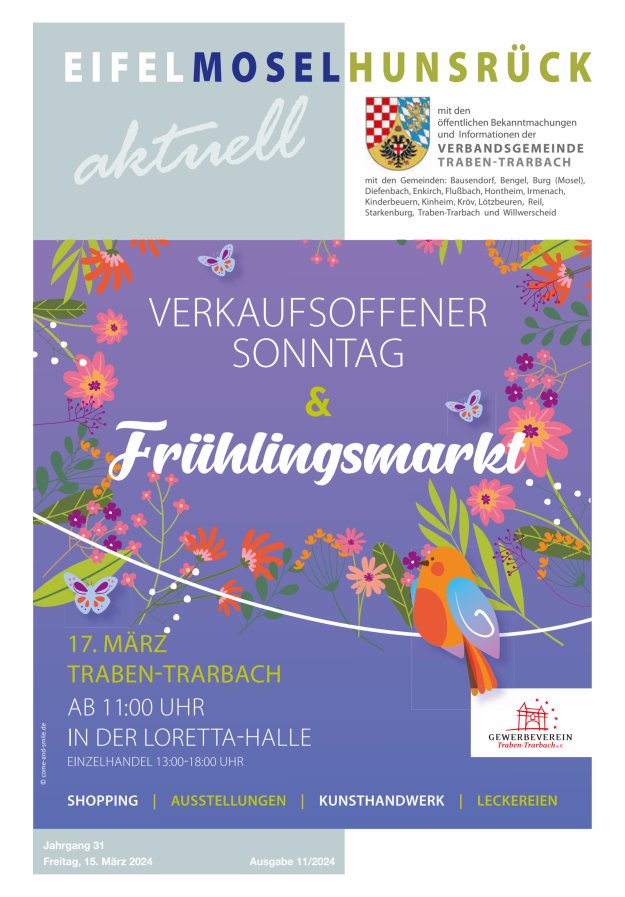 Eifel-Mosel-Hunsrück aktuell VG Traben-Trarbach Titelblatt 11/2024