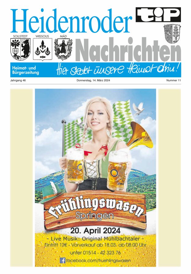 "tip" Heidenroder Nachrichten Titelblatt 11/2024