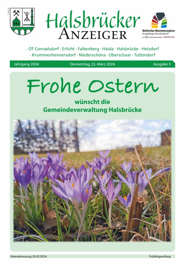 Halsbrücker Anzeiger Titelblatt 03/2024