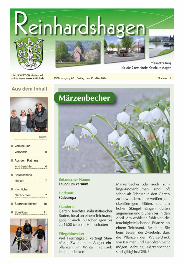 Unser Blättchen Titelblatt 11/2024