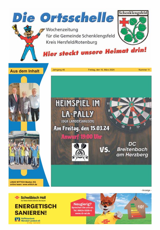Die Ortsschelle Titelblatt 11/2024
