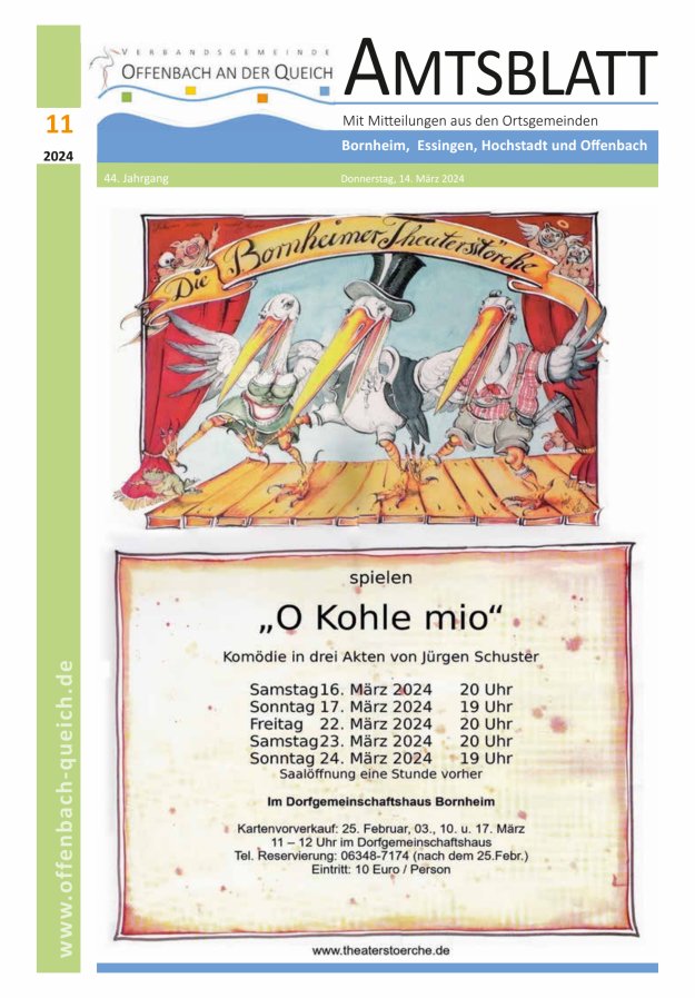 Amtsblatt VG Offenbach an der Queich Titelblatt 11/2024