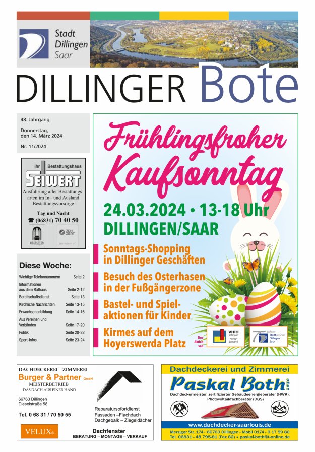 Dillinger Bote Titelblatt 11/2024