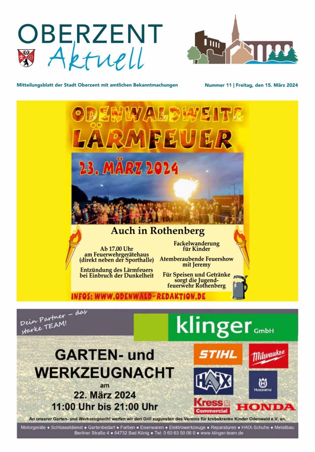 Oberzent aktuell Titelblatt 11/2024