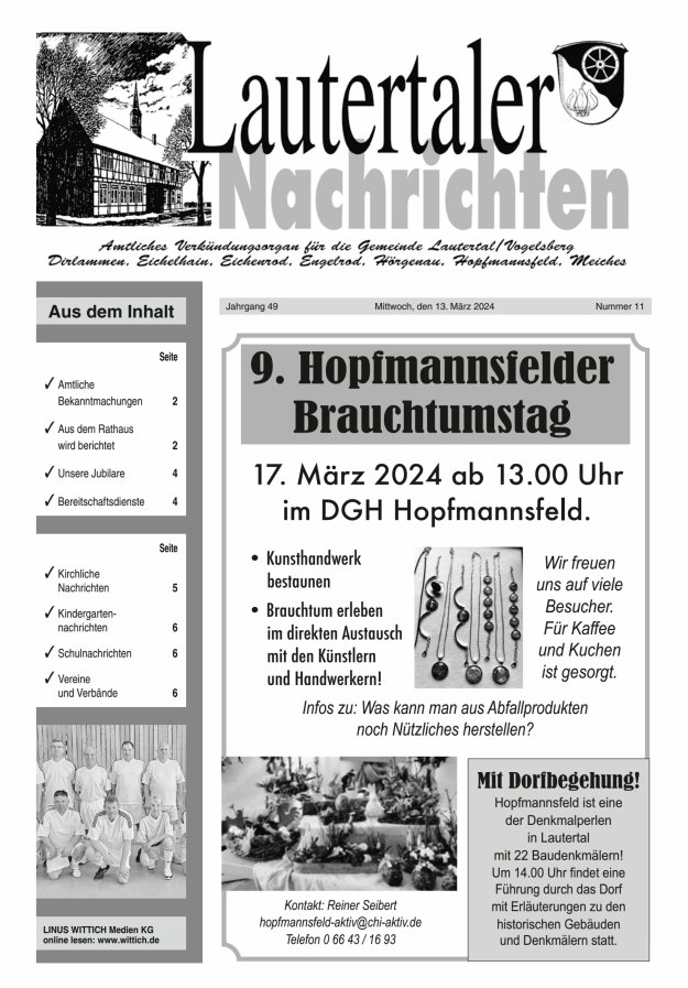Lautertaler Nachrichten Titelblatt 11/2024