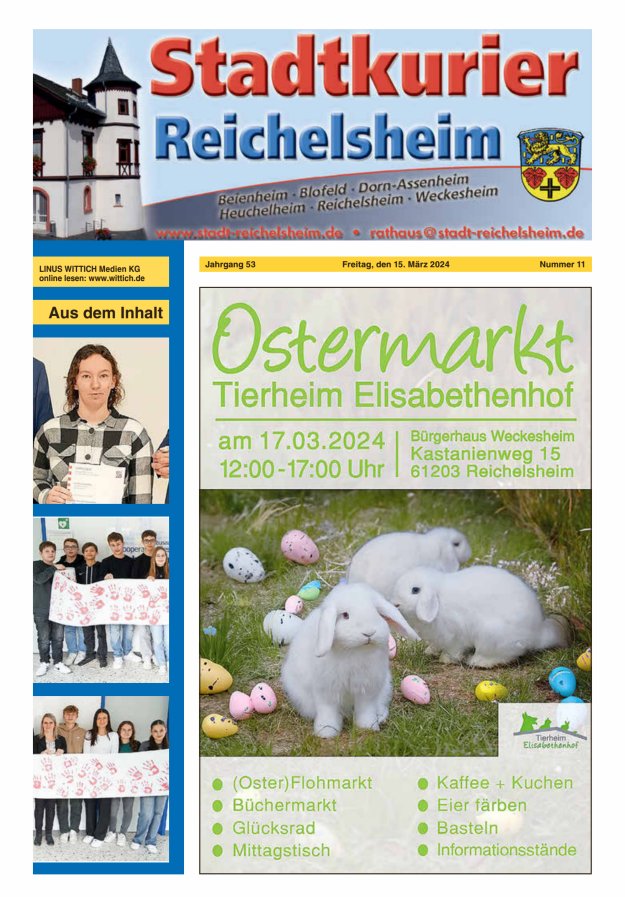Stadtkurier Reichelsheim Titelblatt 11/2024