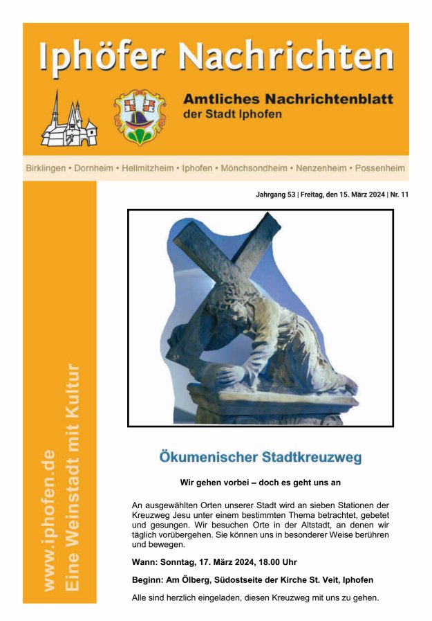 Iphöfer Nachrichten Titelblatt 11/2024