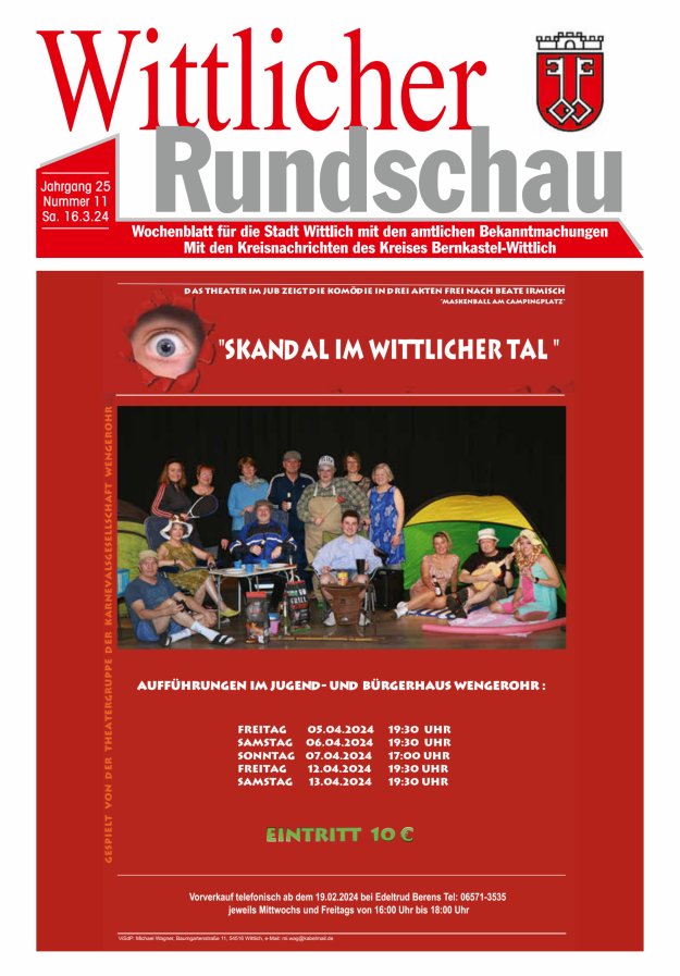 Wittlicher Rundschau Titelblatt 11/2024