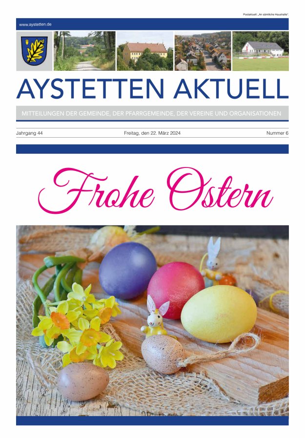 Aystetten Aktuell Wir über uns Titelblatt 06/2024