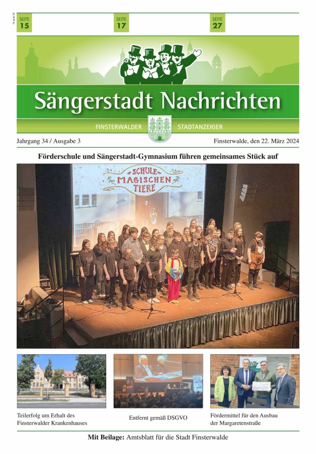 Sängerstadt Nachrichten  Titelblatt 03/2024