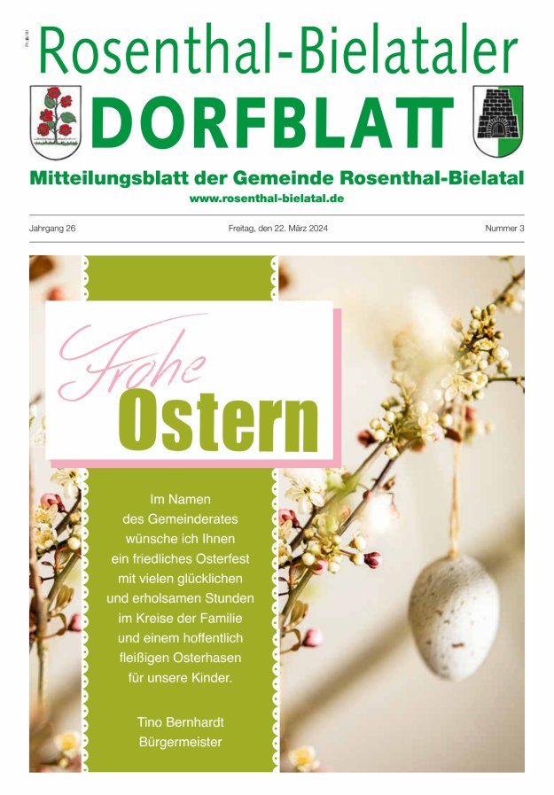 Rosenthal-Bielataler Dorfblatt Titelblatt 03/2024