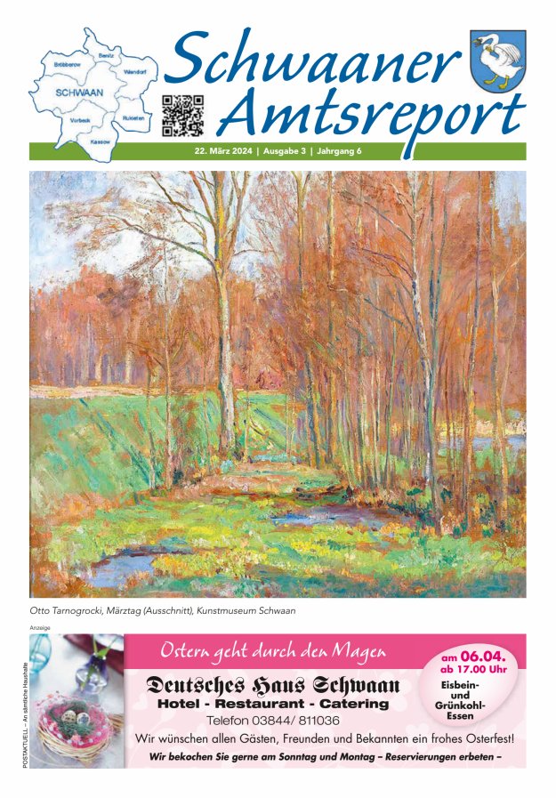 Schwaaner Amtsreport Titelblatt 03/2024