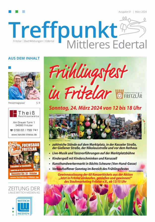 Treffpunkt Mittleres Edertal Titelblatt 01/2024