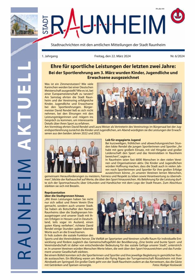 Raunheim aktuell Titelblatt 06/2024