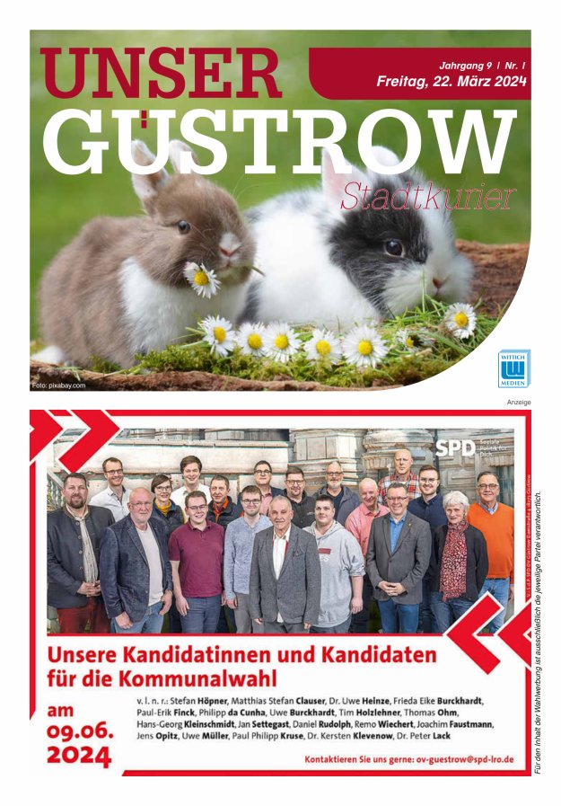 Unser Güstrow Titelblatt 01/2024