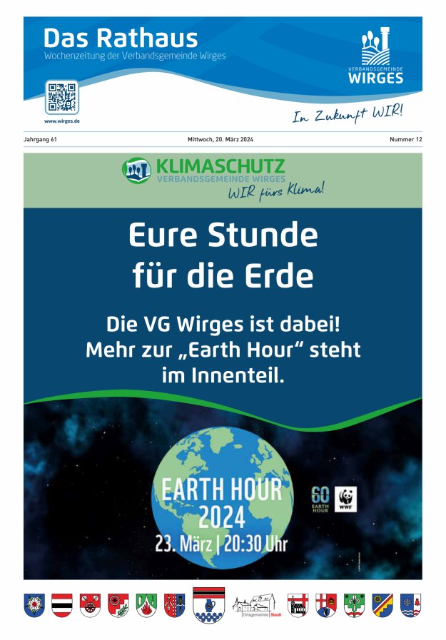 Das Rathaus - Informationen für die Bürger in der VG Wirges Titelblatt 12/2024