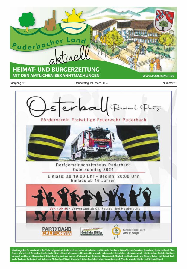 Puderbacher Land aktuell Titelblatt 12/2024