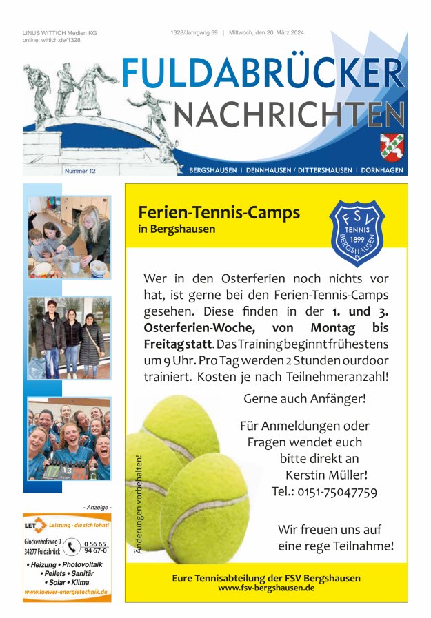 Fuldabrücker Nachrichten Titelblatt 12/2024