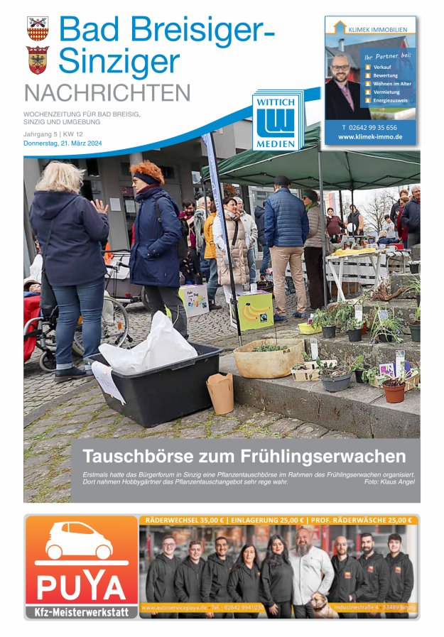 Bad Breisiger-Sinziger Nachrichten Titelblatt 12/2024