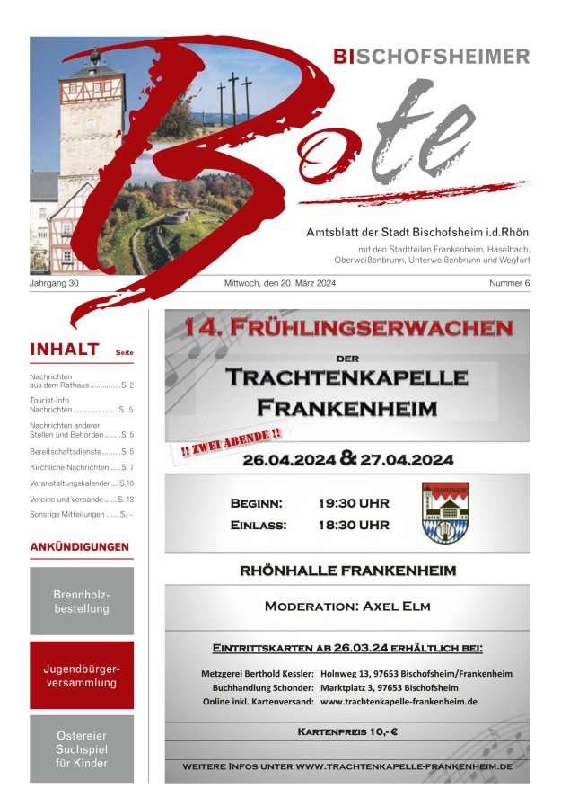 Bischofsheimer Bote Titelblatt 06/2024