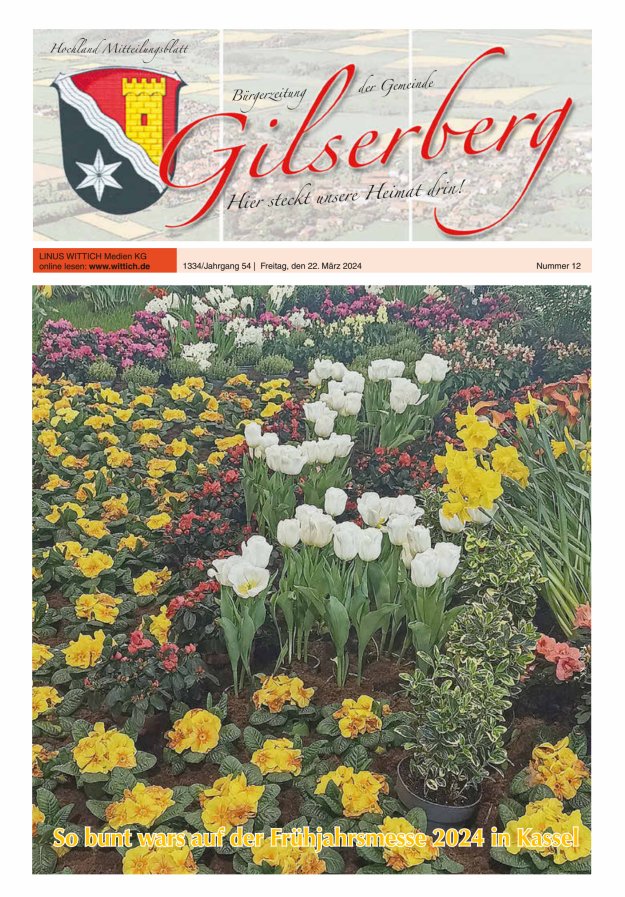 Hochland Mitteilungsblatt Gilserberg Titelblatt 12/2024