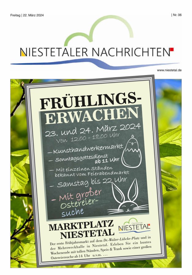 Niestetaler Nachrichten Titelblatt 06/2024