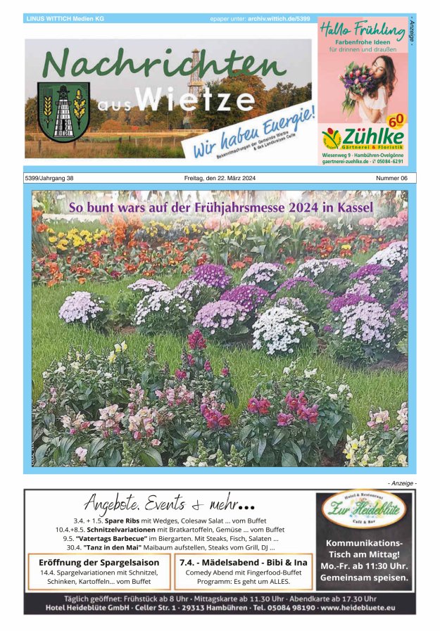 Nachrichten aus Wietze Titelblatt 06/2024