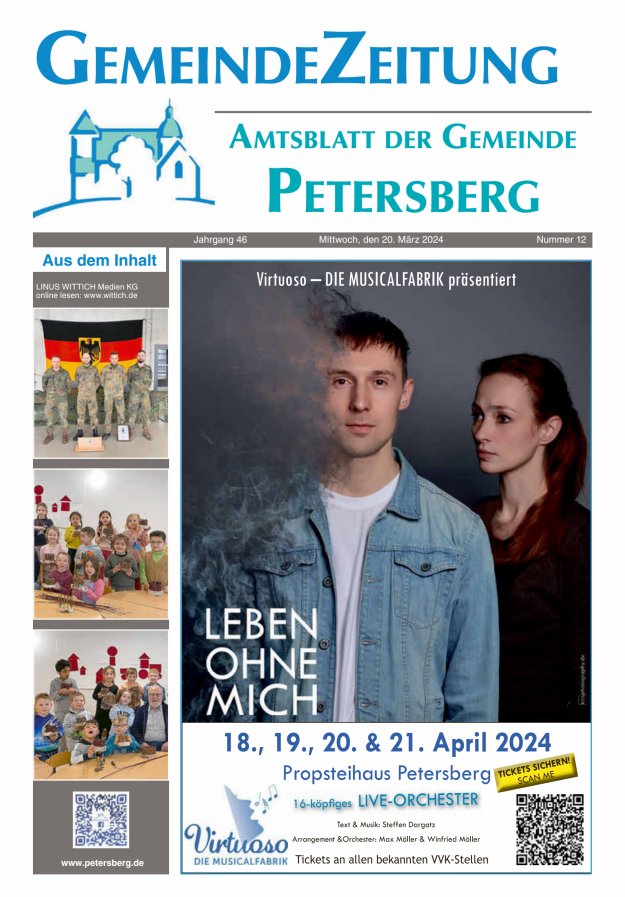 Amtsblatt Blickpunkt Petersberg Titelblatt 12/2024