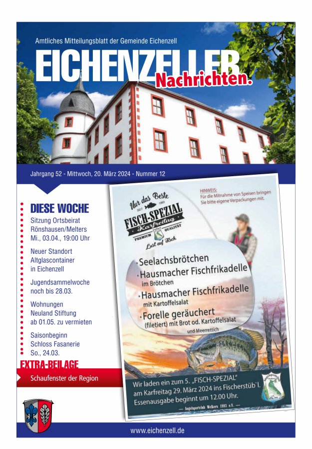 Amtliches Mitteilungsblatt der Gemeinde Eichenzell Titelblatt 12/2024