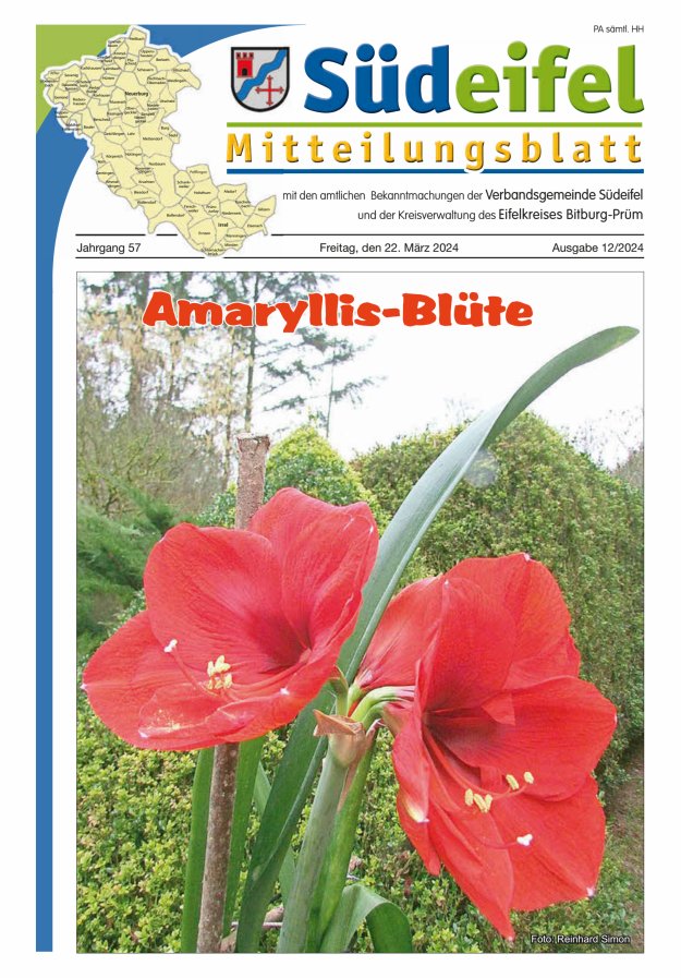 Mitteilungsblatt Südeifel Titelblatt 12/2024