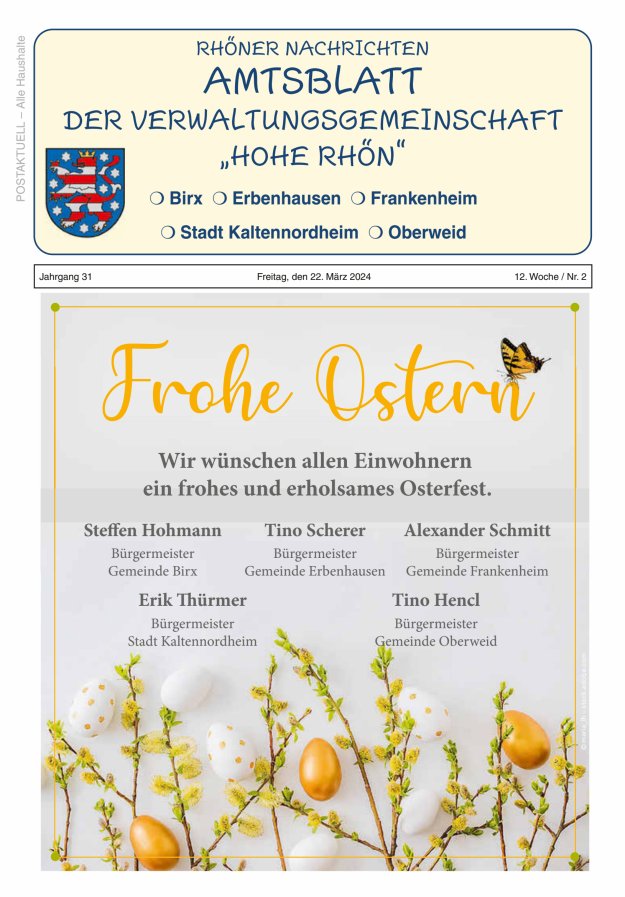 Rhöner Nachrichten Titelblatt 02/2024
