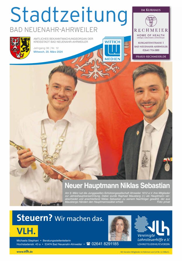 Stadtzeitung Bad Neuenahr-Ahrweiler Titelblatt 12/2024