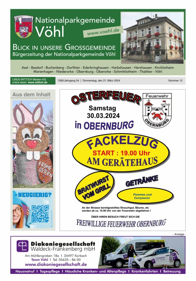 Blick in unsere Grossgemeinde Titelblatt 12/2024