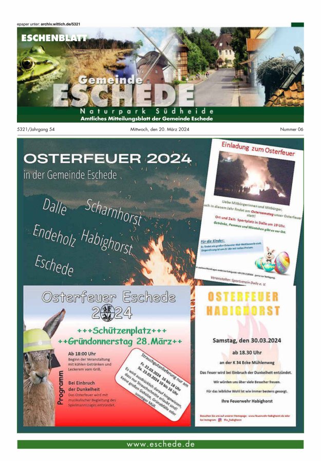 Eschenblatt Titelblatt 06/2024