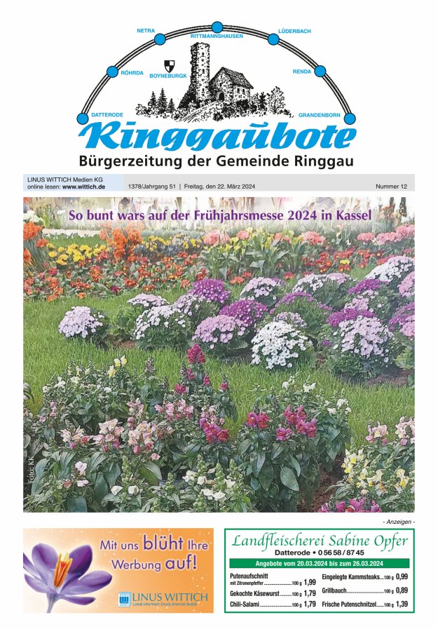 Ringgaubote Titelblatt 12/2024