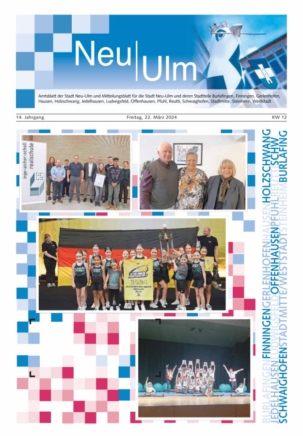 Amtsblatt der Stadt Neu-Ulm und Mitteilungsblatt für die Stadt Neu-Ulm Titelblatt 12/2024