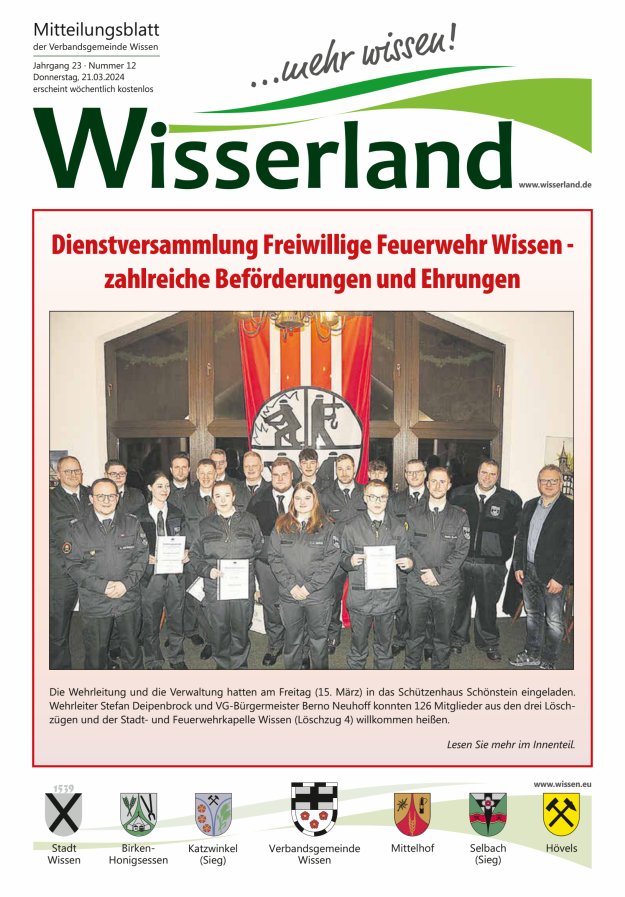 Mitteilungsblatt Wissen - Wisserland...mehr wissen! Titelblatt 12/2024