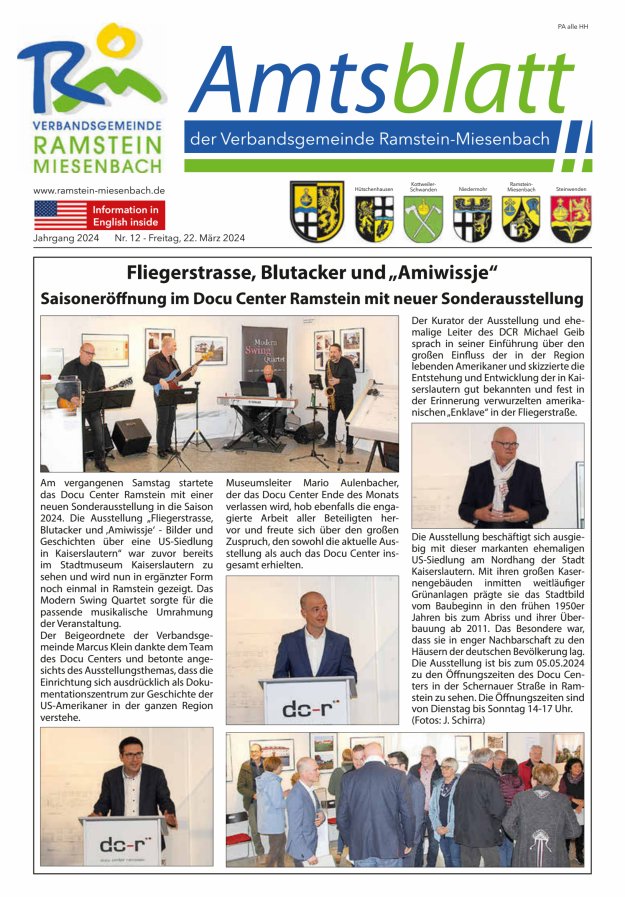 Amtsblatt VG Ramstein-Miesenbach Titelblatt 12/2024
