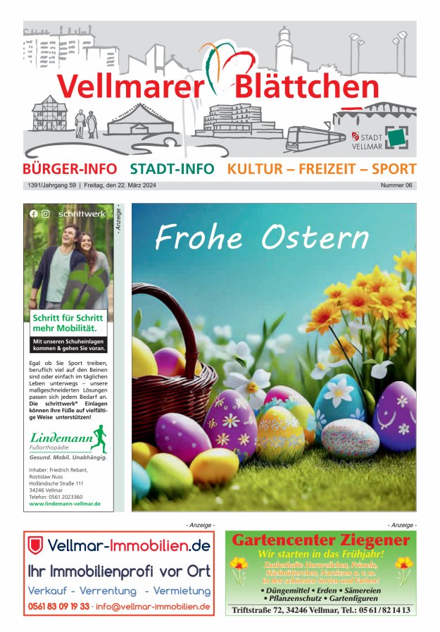 Vellmarer Blättchen Titelblatt 06/2024