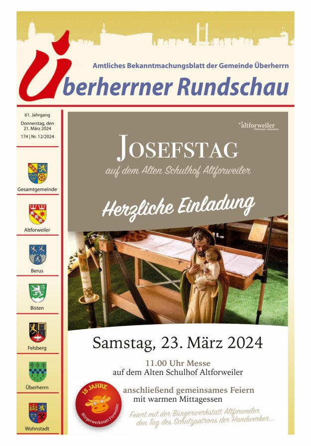 Überherrner Rundschau Titelblatt 12/2024