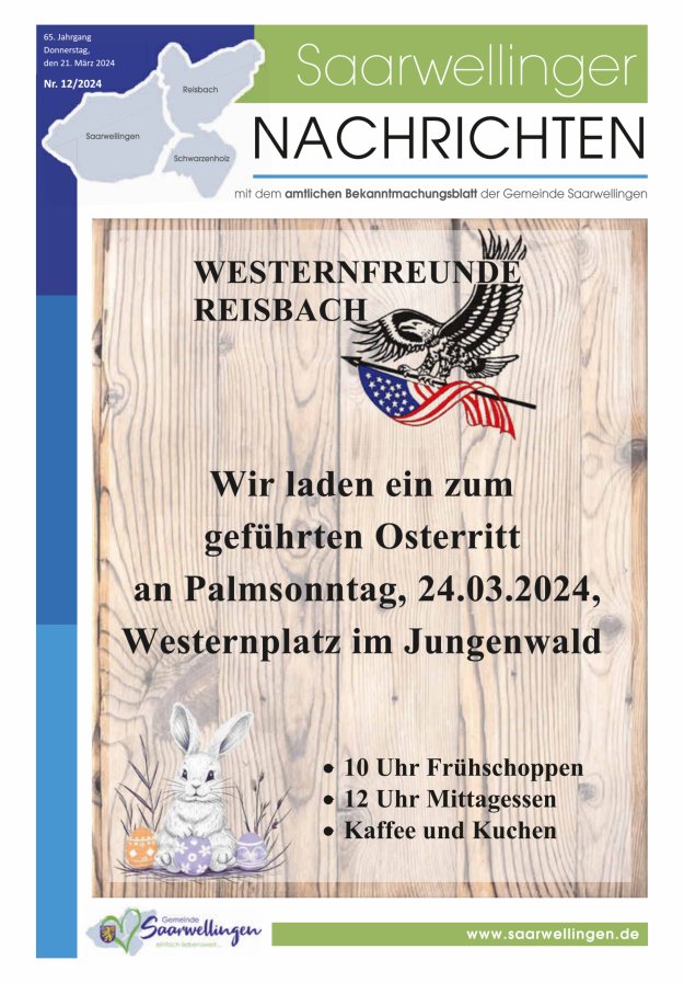 Saarwellinger Nachrichten Titelblatt 12/2024