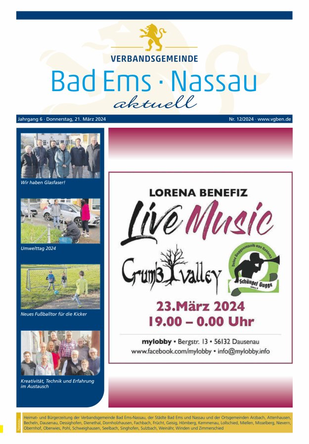 Bad Ems-Nassau aktuell Ausgabe Nassau Titelblatt 12/2024