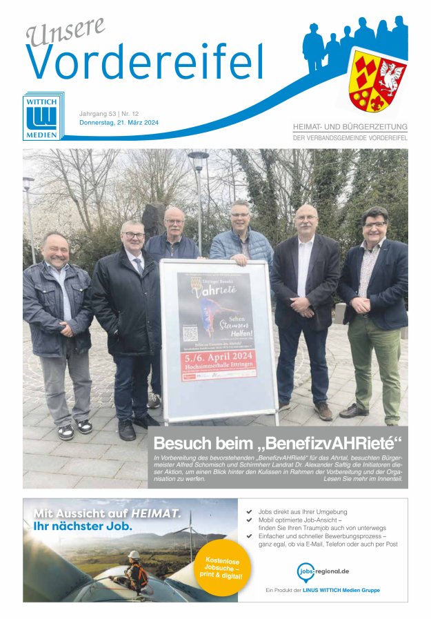 Mitteilungsblatt Vordereifel - Heimat- u Bürgerzeitung der VG Vordereifel Titelblatt 12/2024