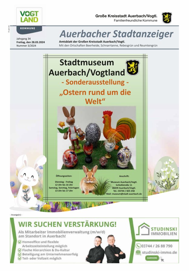 Auerbacher Stadtanzeiger Titelblatt 03/2024