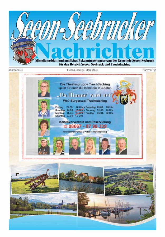 Seeon-Seebrucker Nachrichten Titelblatt 12/2024