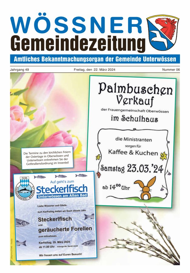 Wössner Gemeindezeitung Amtliches Bekanntmachungsorgan der Gemeinde Unterwössen Titelblatt 06/2024