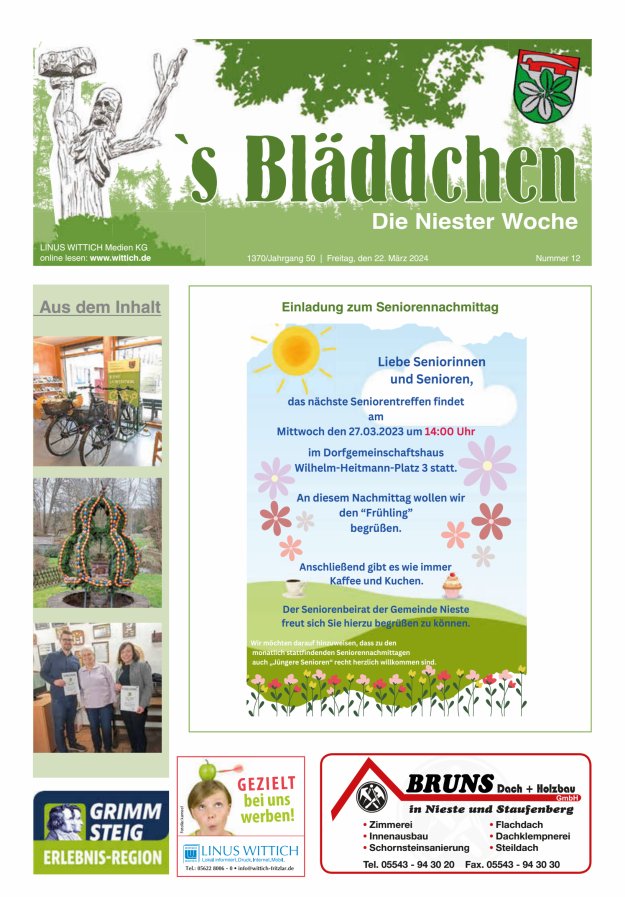 Niester Woche Titelblatt 12/2024