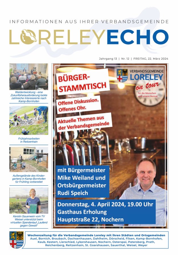 Loreley-Echo - Mitteilungsblatt der Verbandsgemeinde Loreley Titelblatt 12/2024